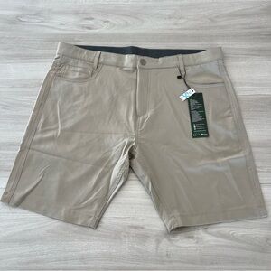 KYODAN GOLF mens shorts Sz 36 Slim Fit 9”  Upf‎ 50+ Tan New With Tags 2